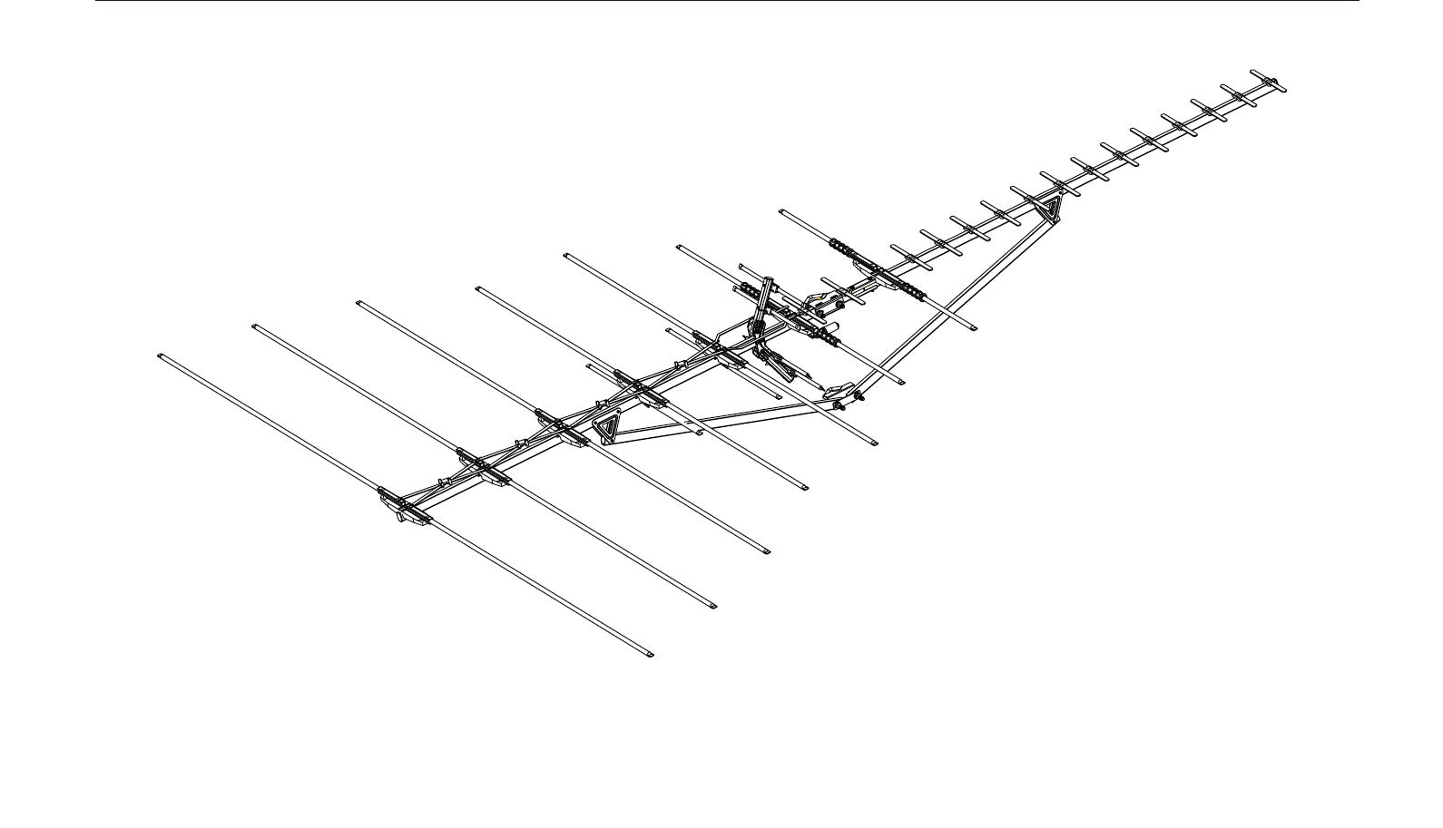 Sky Blue Antenna, Sky Blue Antenna SB19 Antenna, Low VHF/UHF, 117 Inch Boom